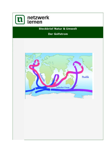 Netzwerk Lernen: Steckbrief Natur & Umwelt - Der Golfstrom