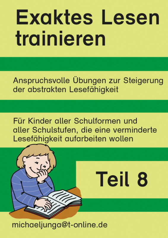 Michael Junga: Exaktes Lesen trainieren -Teil 8