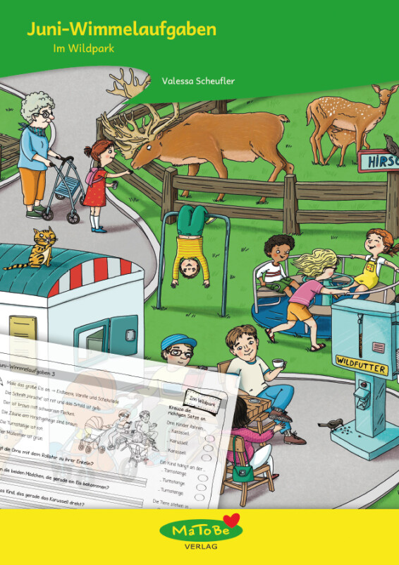 Valessa Scheufler: Juni-Wimmelaufgaben - Im Wildpark