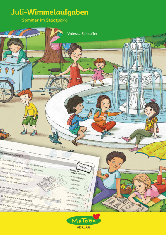 Valessa Scheufler: Juli-Wimmelaufgaben - Sommer im Stadtpark
