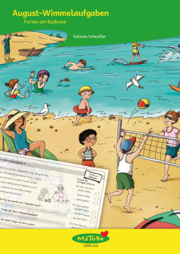 Valessa Scheufler: August-Wimmelaufgaben - Ferien am Badesee