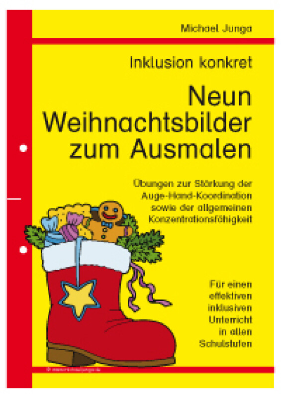 Michael Junga: Inklusion konkret - Neun Weihnachtsbilder zum Ausmalen