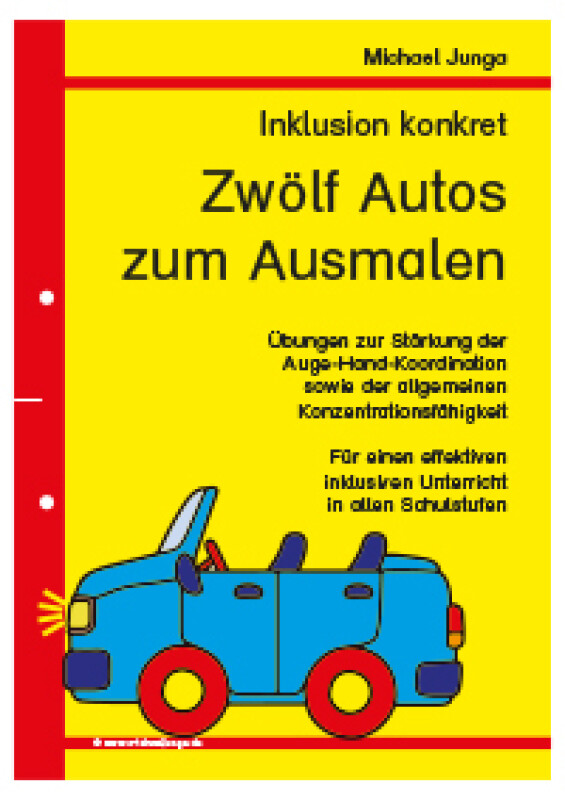 Michael Junga: Inklusion konkret - Zwölf Autos zum Ausmalen
